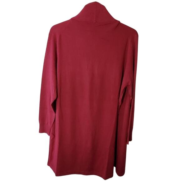 New!!! Red super soft statement sleeve cardigan sweater plus size 2X - Picture 2 of 5